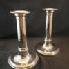 A pair of silver candlesticks