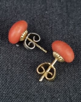 A pair of coral earrings