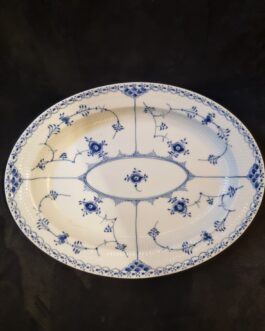 Blue Fluted Half Lace dish #628