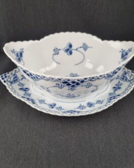 Blue Fluted Blue Fluted Full Lace gravy boat #1105