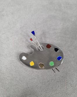 A. Michelsen sterling silver brooch in the shape of a palette