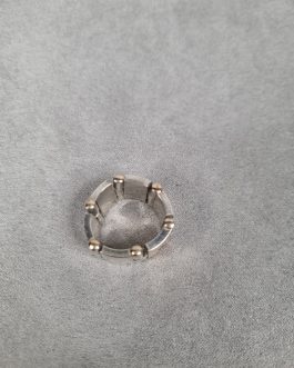 Unisex sterling silver chain ring