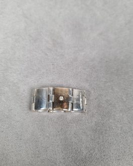 Unisex sterling silver chain ring