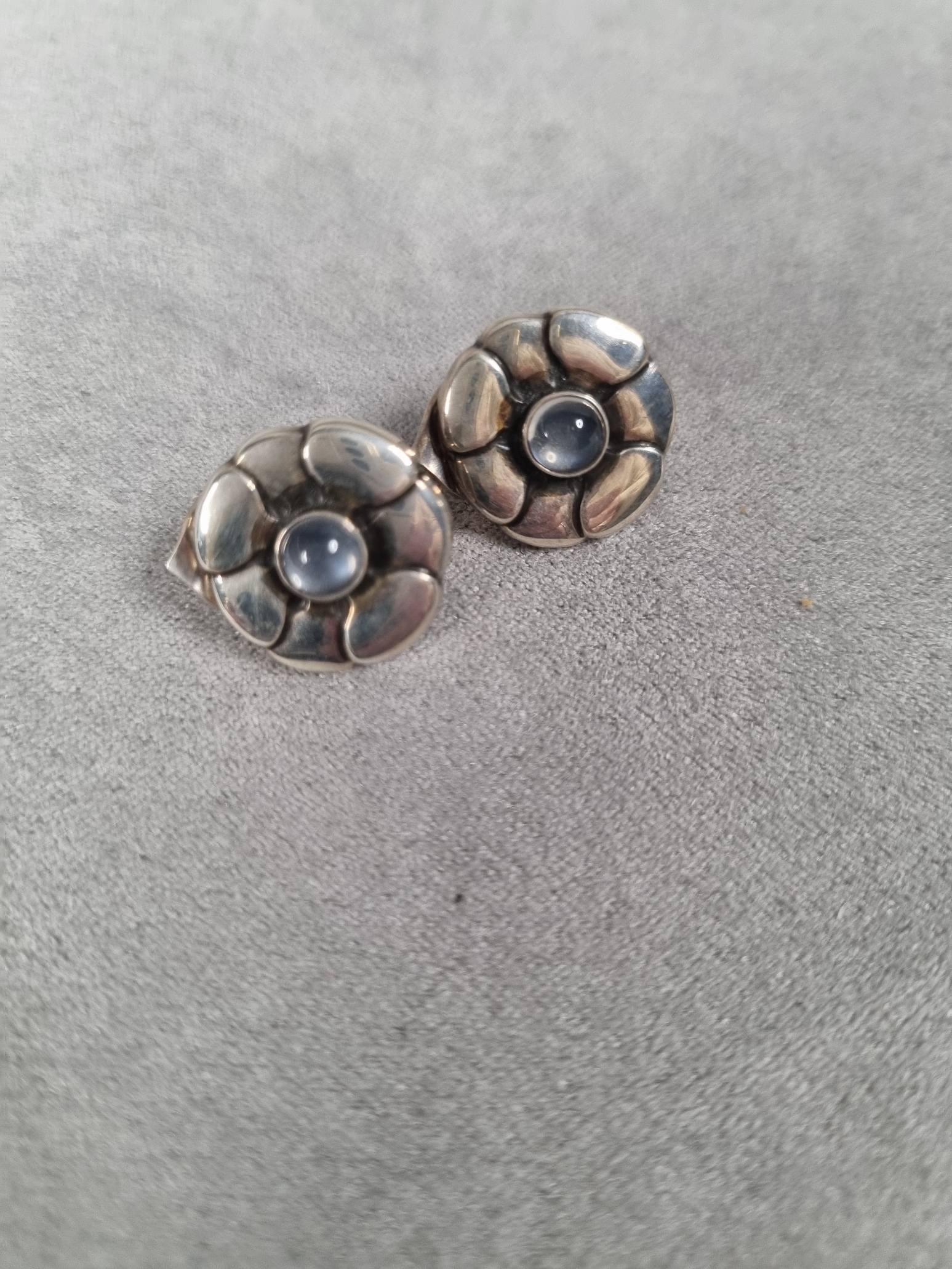 Et par Georg Jensen sølvøreclips dessin nummer 36