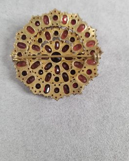 Large garnet brooch