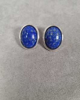 A pair of sterling silver ear clips