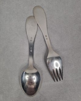 Barneske og -gaffel af sølv