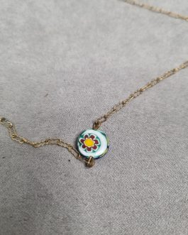 Necklace with mille fiori beads