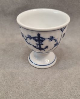 Blue Fluted Plain egg cup #115 with anchor and crown