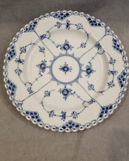 Blue Fluted Full Lace dinner plate #1084