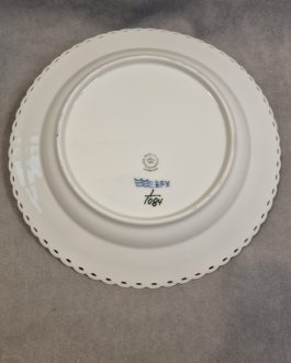 Blue Fluted Full Lace dinner plate #1084