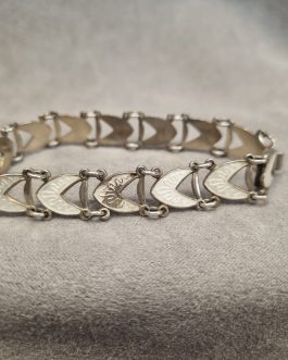 Volmer Bahner silver bracelet with white enamel