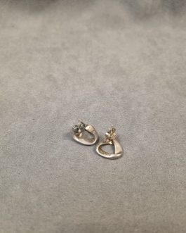 A pair of silver earrings