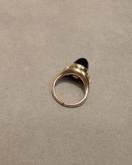 14 karat guld- og hvidguldsring