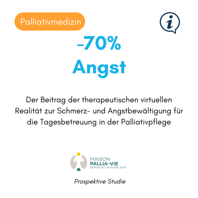 klinische Studie in der Palliativstation. Therapeutische virtuelle Realität zur Bewältigung von Schmerzen und Ängsten