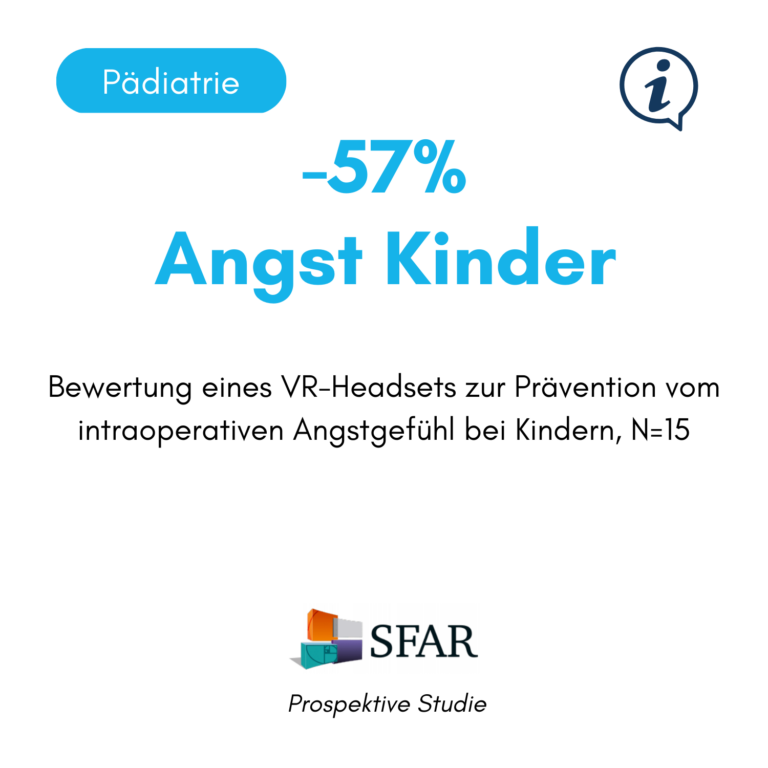 klinische Studie in der Pädiatrie durchgeführt. Virtuelle Realität zur Vorbeugung von perioperativen Ängsten bei Kindern