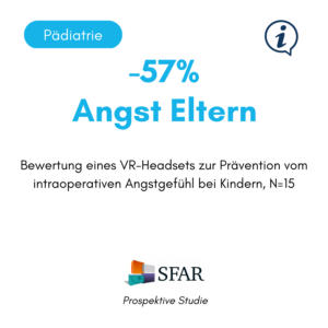 Bereitstellung eines Virtual-Reality-Headsets in der Pädiatrie zur Prävention perioperativer Ängste bei Kindern.