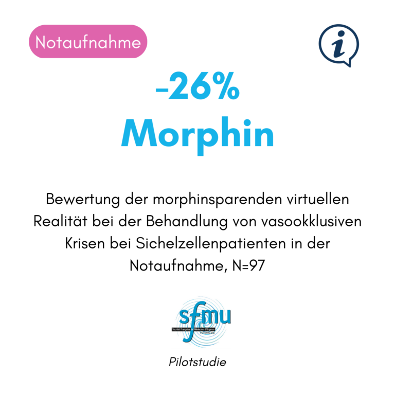 Klinische Studie in der Notaufnahme. Einsatz von virtueller Realität bei der Behandlung von vaso-okklusiven Anfällen