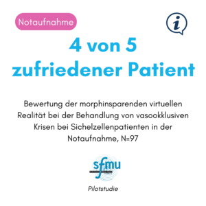 Klinische Studie in der Notaufnahme. Reduktion von Morphin durch virtuelle Realität bei der Behandlung von vasaokklusiven Krisen bei Sichelzellenpatienten.