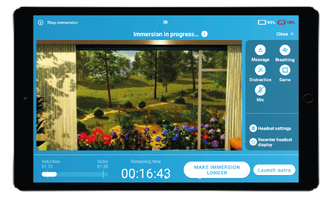 For setting up and monitoring immersion