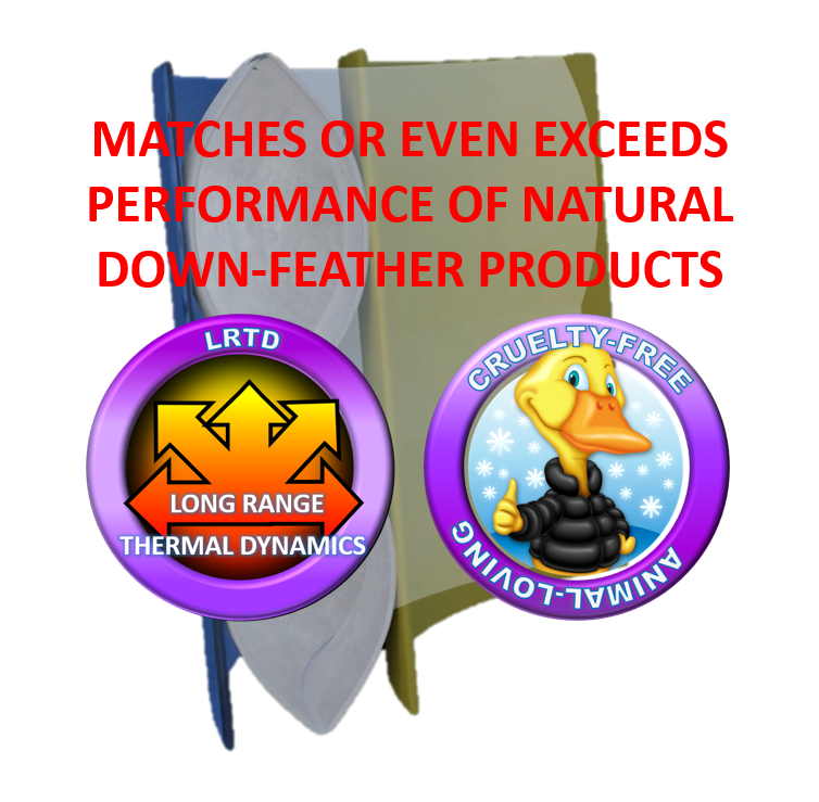 matches or even exceeds performance of natural down feather products