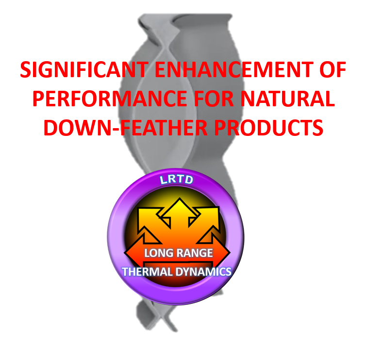 significant enhancement of performance for natural down feather products