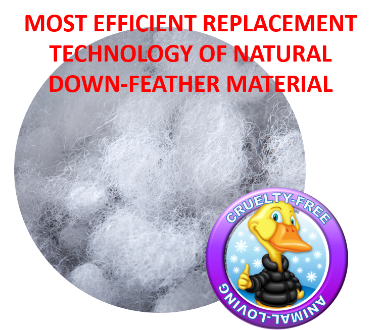 most efficient replacement technology of natural down feather material