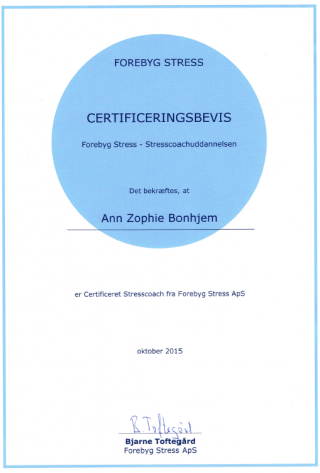 Forbyg stress - certificeret coach Ann Zophie Bonhjem