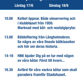 Båtfest på Långholmen 16-17 Juni 2023