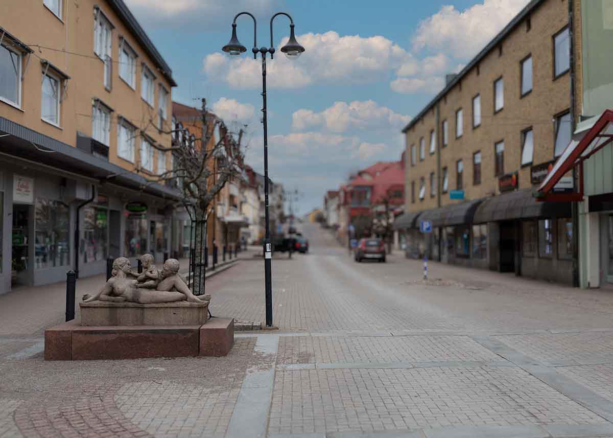 Bild på städfirman på Storgatan i Alvesta.