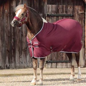 Premier Equine Buster Waffle Cooler - pony burgundy