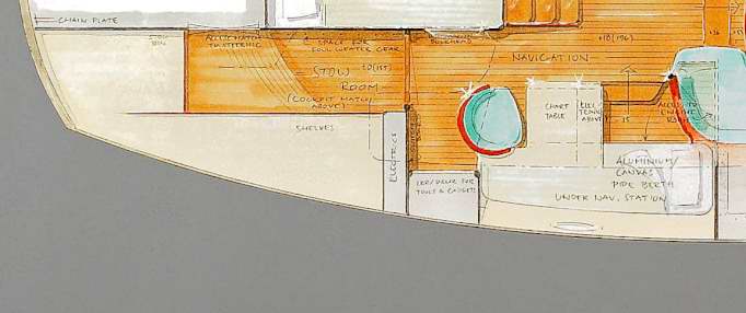 Another version of sea berth, under nav station