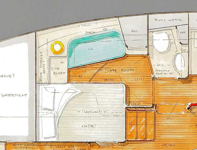 Another aft cabin, eminently useful but perhaps not a proper owner's cabin