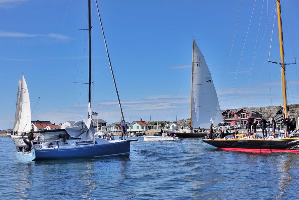 Now here she comes, again having just won the race on Saturday, September 3 2022 - and the harbour is getting a bit crowded with the 12s finishing under spinnaker