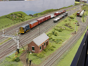 Hazel Valley transfer freight hauled by class 08 shunter