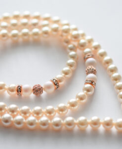 creamrose swarovski pearl tasbeeh