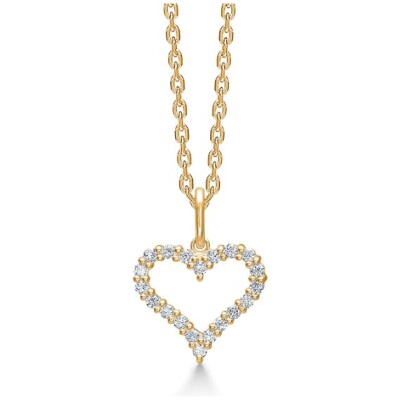 TENDER HEART vedhæng i 14 kt. guld m. diamanter