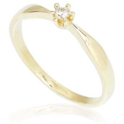 8kt Present ring labgrown 0,05ct