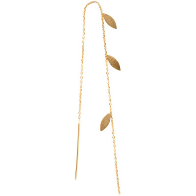 Three Leaves Earring Piece Gold