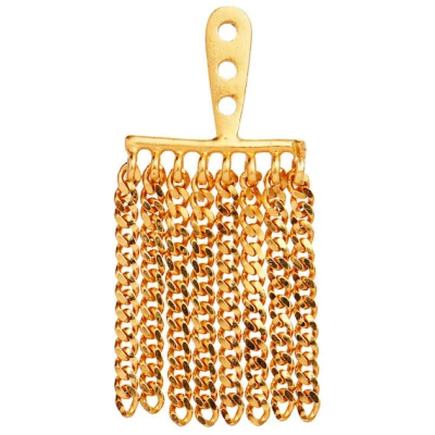 Dancing Chains Behind Ear-Earring Gold