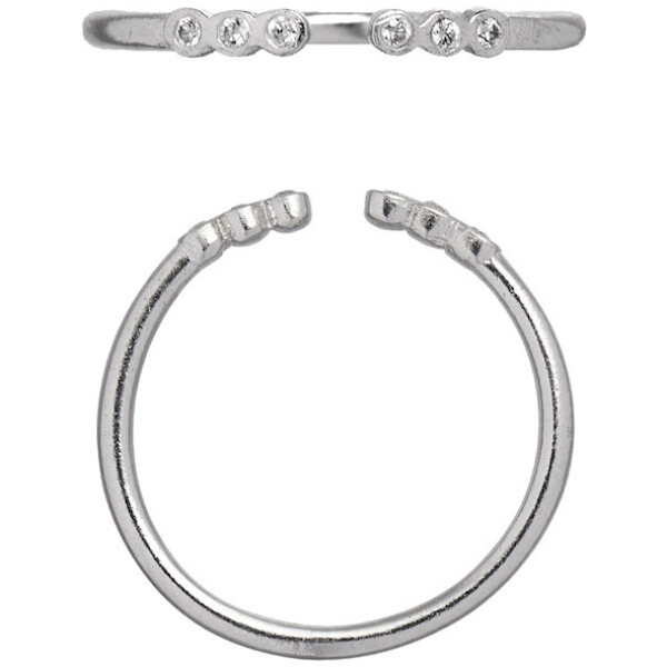 Open Six Dots Ring silver