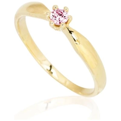 SPIRIT-color-lab. Dame Vielsesring 0,10ct pink lab