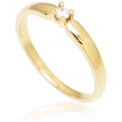 LOVEZ-color-lab. Stor diamant for pengene. Ring i 8 kt. guld med 0,05 ct. *white diamant . Byt inden for 2 år.