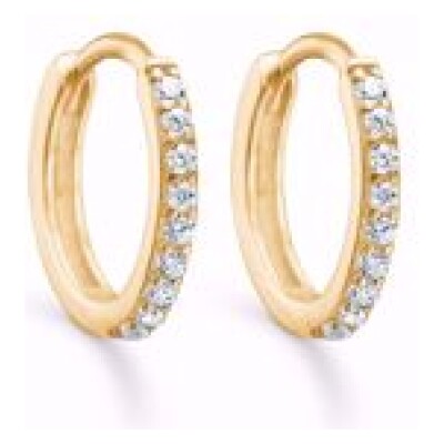8kt Guld creoler med zirkonia
