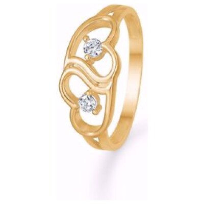 Guld ring 8kt. med zirkonia