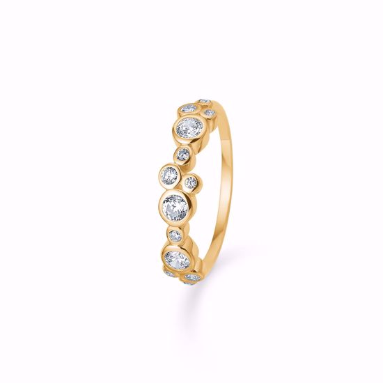 Guld ring 8kt. med zirkonia