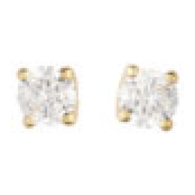 Ørestik 8 kt zirkonia 4-greb 4mm