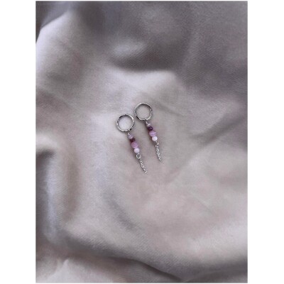 Martine silver petit hoop