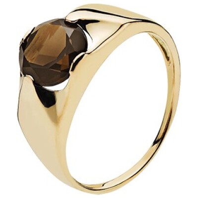 8 kt ring m. røgkvarts