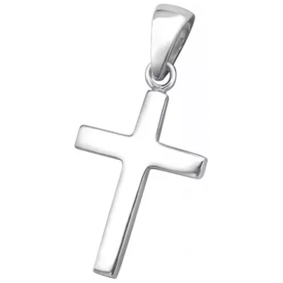 Sølv kors vedhæng 11 mm x 15 mm